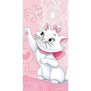 IMFLY Aristocats Marie strandhanddoek, badhanddoek 70 cm x 140 cm, badhanddoek kat, cadeau-idee voor kinderen, microvezel handdoek, roze, strandhanddoek voor kinderen (B, 100 x 200 cm)