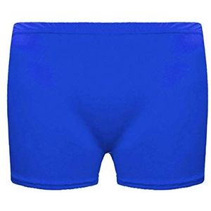 21Fashion Microfiber hotpants voor dames en meisjes, shorts voor dames, dans, sportschool, stretchshorts, koningsblauw, 5-6 jaar