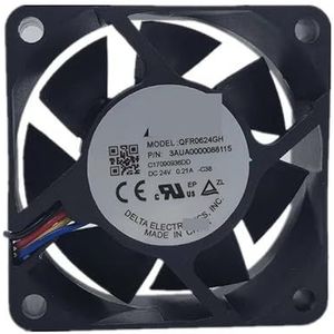 Voor delta QFR0624GH 24V 0.21a 6025 6cm inverter industriële computerkoelventilator