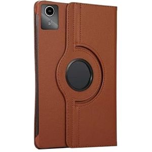 Tablet Case Geschikt for Lenovo Tab M11 2024 11inch TB-330FU 360 Graden Roterende Flip Stand Cover(Brown)