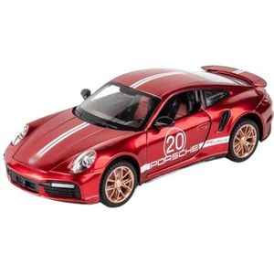 Simulatie legering modelauto Voor Porsches 911 1:24 Legering Sportwagen Model Diecasts Metalen Speelgoed Auto Model Sound Collection Gift (Color : Red)