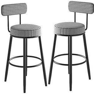 GZDZ Barstoelen Stoelen Barkrukken, Moderne Fluwelen Barkrukken Set van 2 Barstoelen voor Eiland Bar Eetkamer en Keuken Zithoogte 65/75cm (Mesh, Zithoogte 75cm)