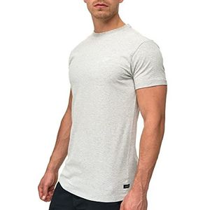 INDICODE Heren Kloge Shirt | T-shirt met ronde hals Lt Grey Mix XL