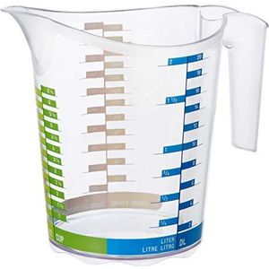 Rotho Domino Maatbeker 0,3l met schaalverdeling, Kunststof (PP) BPA-vrij, transparante, 0.3l (12.3 x 8.6 x 10.5 cm)