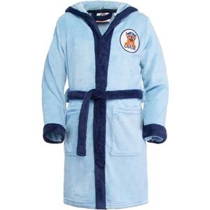 Brandsseller Badjas met capuchon voor kinderen, met motieven in de stijl van Paw Patrol, Uni lichtblauw, 122-128
