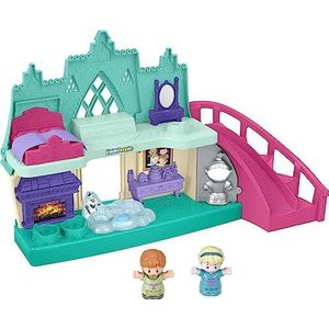 Fisher-Price Little People Speelset Disney Frozen Arendelle Castle met lichten en geluiden Anna en Elsa figuren voor kinderen vanaf 18 maanden