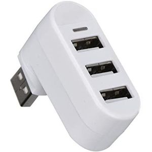 USB HUB 3.0 Adapter Roteren Hoge snelheid U Disk Reader Splitter 3-poorten USB 2.0 for computer Pc Laptop mini-accessoires (Color : White, Type : 2.0)