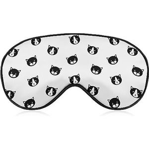 Grappig dier kat schattige kittens slaap oogmasker voor mannen vrouwen tieners kinderen, nacht slaap oogschaduw cover comfort voor reizen yoga dutje