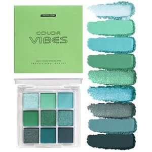 Anulely Oogschaduwpalet voor groene ogen, groen oogschaduwpalet, avocado-oogschaduwpalet, 9 gepigmenteerde kleuren, duurzaam, waterbestendig, professioneel