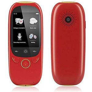 Slimme offline taalvertaler, draagbare instant-spraakvertaler tweeweg wifi voor 12 talen voor online 77 talen 2,0 inch HD-touchscreen, rood Decoration