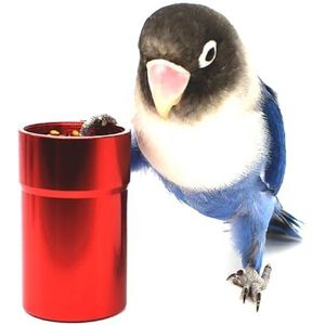 Metalen Mini Waterdichte Opknoping Feeder: Voedsel Tool Hand Draagbare Papegaai Container Valkparkieten Lovebird Vogelvoeding