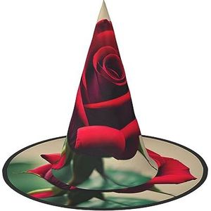 SSIMOO Een rode roos Halloween-feesthoed, grappige Halloween-hoed, brengt plezier op het feest, maakt je de focus van het feest