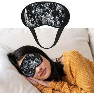 Maan Oogmasker om te slapen Zacht Satijn Slaap Schaduw Cover Blinddoek met Elastische Band Reizen Dutje Verduisterende Oogschaduw Cover voor Vrouwen Mannen