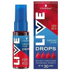 Schwarzkopf LIVE Color Drops Vegan Semi-permanente roodhaarverf 2 tot 12 wasbeurten Fiery Red 30 ml