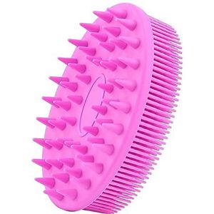 Siliconen Shampoo Hoofd Hoofdhuid Massage Borstel Siliconen Lichaamsborstel Haarwassen Kam Badkamer Doucheborstel Massage Borstel Haarborstel 1 stuk (Kleur: Type 1 - Paars)