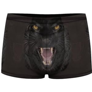 Roaring Panther Heren Boxer Slip Sexy Shorts Mesh Boxers Ondergoed Ademend Onderbroek Thong