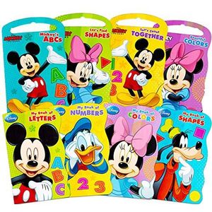 Disney Mickey Mouse ""My First Books"" Super Set (8 Shaped Board Books: Alphabet, Colors, Numbers, Shapes and Story Books)