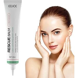 Face Primer 20ml, Roodheid Corrector Balsem | Groene conceal voor roodheid Poriën vlekken vlekken, Creëer lichte zijdeachtige natuurlijke make-up, geschikt voor alle huid