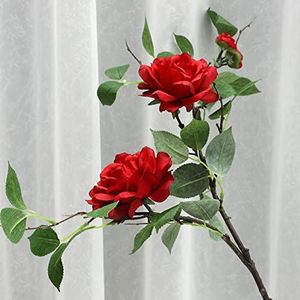 PKXD Simulatie 3 camellia rozen woondecoratie zachte decoratie kunstmatige bloem bonsai nep bloem
