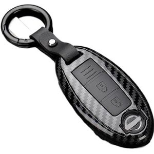 Autosleutel beschermhoes Carbon Remote Key Fob Shell Case Cover Holder Voor Qashqai Voor Pulsar Voor March370Z Voor Micra Voor Juke Voor Tiida Voor NV200 Voor Leaf Voor Cube Sleutel Shell