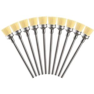 Mozulon 5/10 stuks nagelboorbit reinigingsborstelreiniger elektrische nagelvijlen stofreinigingsborstel(10PCS Yellow)