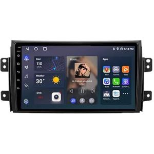 Android 12 Auto Stereo MP5 Player 9'' Screen Autoradio Voor Suzuki SX4 2006-2012 Car-play Android Auto GPS-navigatie Bluetooth RDS FM AM DAB+ Radio Stuurbediening Voice Control(8 Core 2G+32G)