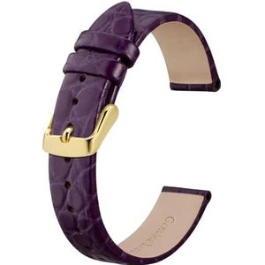 INEOUT Lederen Horlogeband For Dames Vrouwen 8mm 10mm 12mm 14mm 16mm 18mm 19mm 20mm Vervanging Band Roestvrij Gesp (Color : Purple-Gold, Size : 18mm)