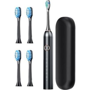 Elektrische tandenborstel, oplaadbare tandenborstels met etui | Elektrische tandenborstel voor volwassenen | Oplaadbaar duurt 180 dagen, 40000 Vpm diep schoon 6 modi, tandenborstel met reisetui voor