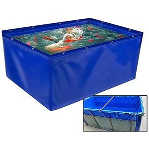 Canvas Water Storage Tank Wateropslagtank PVC Canvas 0,45 mm Blauw Verschillende Maten(2X2X0.65M)