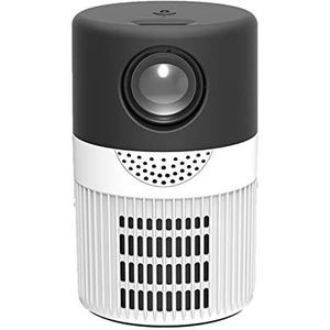 Feestverlichting, Mini Draagbare Projector P400, 480 * 360 Ondersteuning 1080P USB Beamer for Telefoon Smartphone Home Theater Kids Gift Entertainment(Nero)
