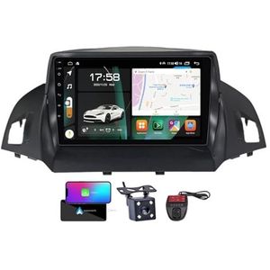 Android 13 Autoradio 9 Duim Touch Display Voor Ford Kuga 2 Escape 3 2012-2019 Met Draadloze Carplay Android Auto/4G WiFi/FM RDS DAB+/BT 5.0/Bediening op het stuur + Camera en DVR(NF-5)