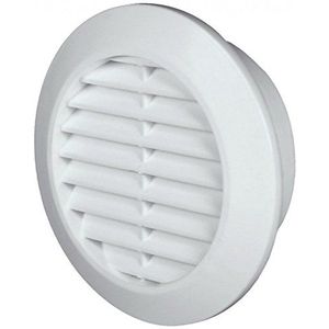 MKK Ventilatierooster Ø 70 mm rond wit insectennet afvoerluchtrooster toevoerlucht rooster ventilatie T75
