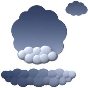 Muismat Cloud Mouse Pad Gradient Toetsenbord Pols Rust Computer Pols Pad Creatieve Bureau Pad Antislip Memory Foam Palm Rest(Set 1)