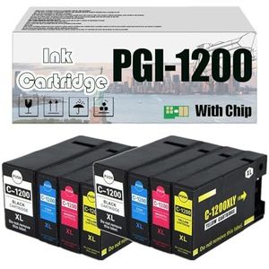 PGI-1200 PGI1200 40 ml inktcartridges, compatibel voor Canon MB2020 MB2120 MB2320 MB2720 PRINTERS 【Hoog afdrukvolume met chip】 2 set
