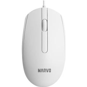 Marvo - MS003 - Bedrade Muis - Wit - Optisch - 1000DPI