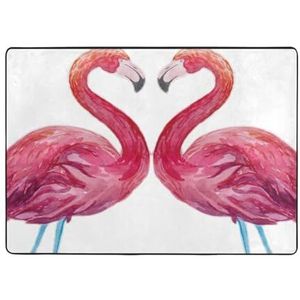 YJxoZH Flamingo's Print Home Tapijten, Voor Woonkamer Keuken Antislip Vloer Tapijt Zachte Slaapkamer Tapijten - 148x 203cm