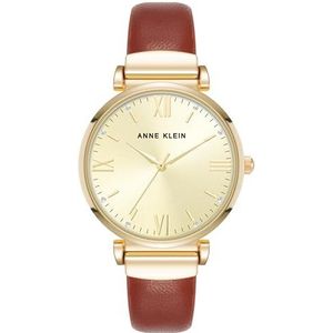 Anne Klein Horloge met bandje voor dames, Honing Bruin/Goud, AK/5092GPHY