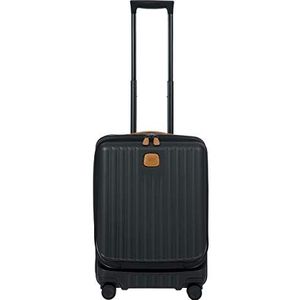 Bric's Harde koffer, uitbreidbaar, collectie Capri, koffer met 4 wielen, licht en robuust, USB-aansluiting, geïntegreerd TSA-slot, afmetingen: 38 x 55 x 23/27 cm, Zwart, 40x55x23 Cm, 30 DE