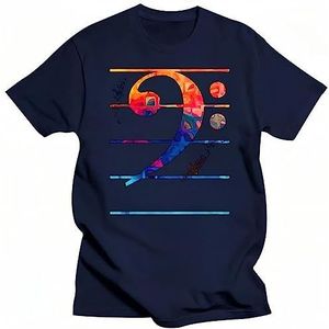 202 Art Music T-Shirts Bass Clef Color Note Print T Shirts Mens Summer Autumn Streetwear Christmas Gift