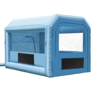 VEVOR Opblaasbare kleurcabine, 4 x 3 x 2,75 m, met krachtige 750 W blazer en luchtfiltersysteem, draagbaar, voor motorfiets, fiets, autolak