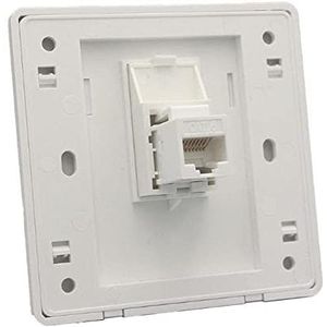 1 ST Computer Netwerk Kabel Socket Wandplaat Eén poort Single Socket Panel RJ45 Netwerk Ethernet Cat6 Type LAN Outlet-1 Port