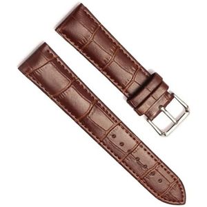 dayeer Zachte lederen horlogeband Horlogeband voor Tissot Horlogeband voor Seiko Accessoires Polsband (Color : Brown, Size : 18mm)