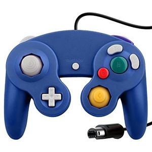 OSTENT - Bedrade Shock Game Controller - Blauw - Voor Nintendo GameCube NGC Wii