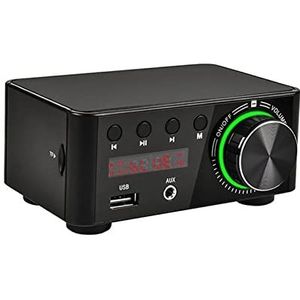 Mini Digital HIFI Bluetooth 5.0 Power Class D Versterker Audio AMP 50 W * 2 Home Theatre Car Marine USB TF- Kaart(Nero)