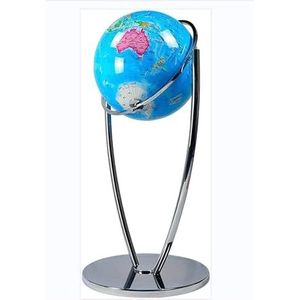 Wereldbollen Globe High End vloerstaande wereldbol antieke geografische wereldbol met zilveren standaard 720° draaibare grote wereldbol 19,6 inch Educatieve (Color : A)