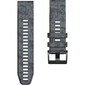 QuickFit 22 mm Horlogebandjes geschikt voor Garmin Descent G1 Solar/D2 Mach 1/Descent Mk2 MK2i, Camouflage Siliconen Armband, Accessoires (Kleur: Digitaal, Maat: Voor Fenix 7 (47mm))