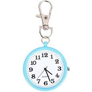 Yojack Gepersonaliseerd zakhorloge kleurrijk horloge decor verpleegster fob clip op broche horloge opknoping zakhorloge gegraveerd horloge (kleur: grijs)