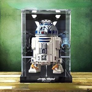 Acryl showcase vitrine compatibel met Lego Star Wars R2-D2 75308 Collectible Building Toy, vitrine showcase display case voor Lego 75308 (zonder modelkit) (stijl C)