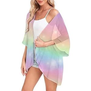Cover Ups Voor Vrouwen Strandkleding Strand Voor Vrouwen Gradiënt Gedrukt Badpak Cover Up Jurken Jas Zee Badpakken Zomer Chiffon Vest Tops Shirts Badpak Cover Ups Voor Vrouwen (KWLCZ32515094,5X-La