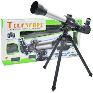 Szaerfa telescopen voor kinderen Beginners 60 mm HD-refractortelescoop voor astronomie Startkijker met statief, 40x oculairs, telefoonadapter, zoeker, maanfilter